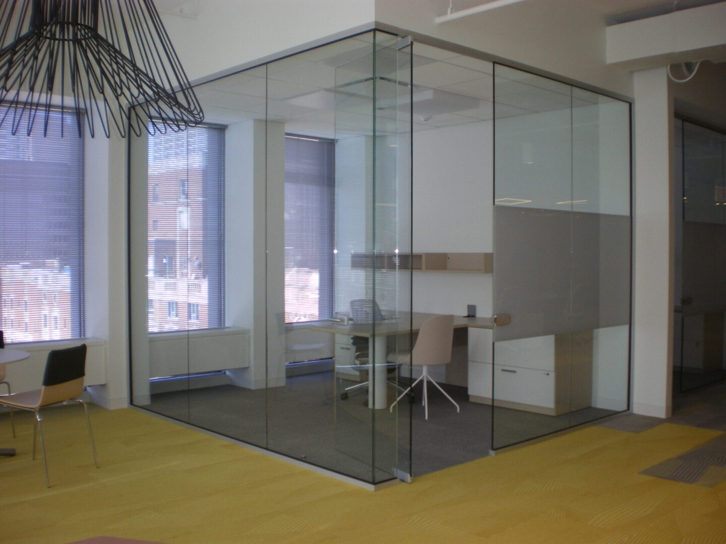 Glass door office